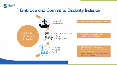 Tip #1: Leadership plays a part in disability inclusion