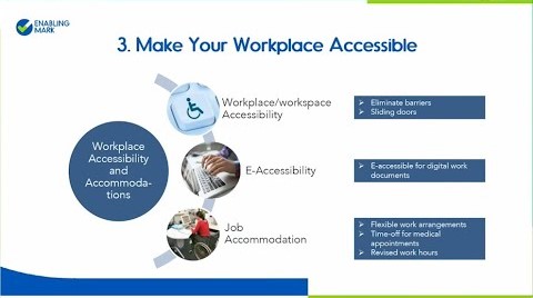 Tip #3: Provide workplace accessibility and accommodations